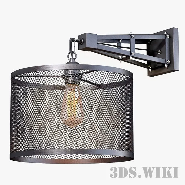 lighting – Wall lamp Radial Cage 3D Model