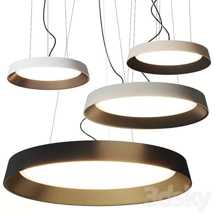 Lightnet Beam Me Up Pendant Lamps 3D Model Free Download