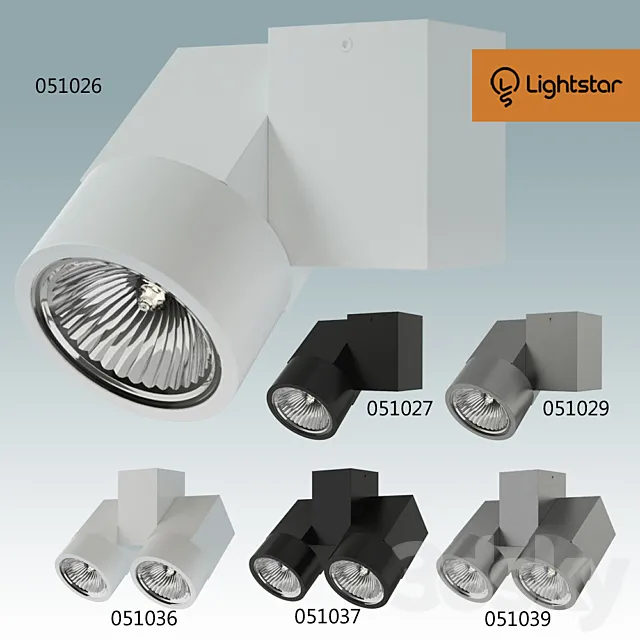 Lightstar. Lamps in the style TECHNO 3DModel