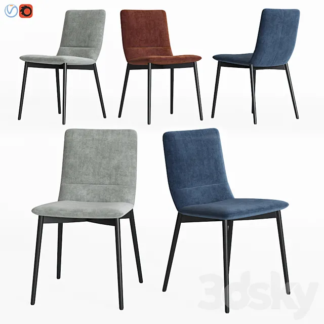 Ligne Roset Bend Dining Chair 3D Model