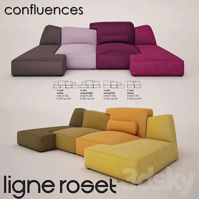 ligne roset confluences 3D Model ligne roset confluences 3D Model