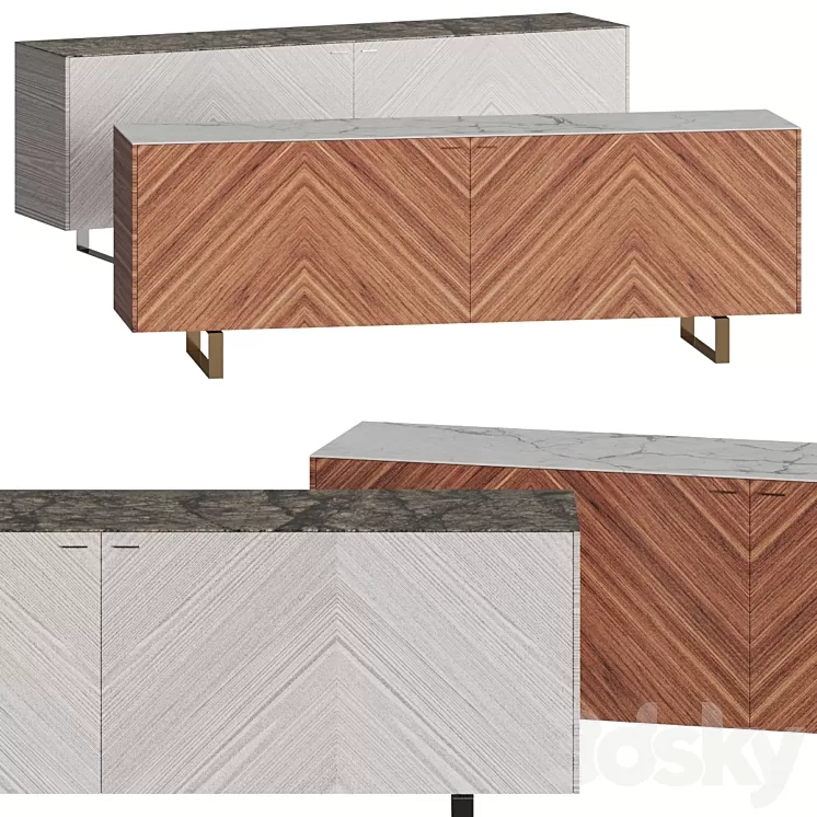 Ligne Roset Coplan 2 Sideboards 3D Model Ligne Roset Coplan 2 Sideboards 3D Model