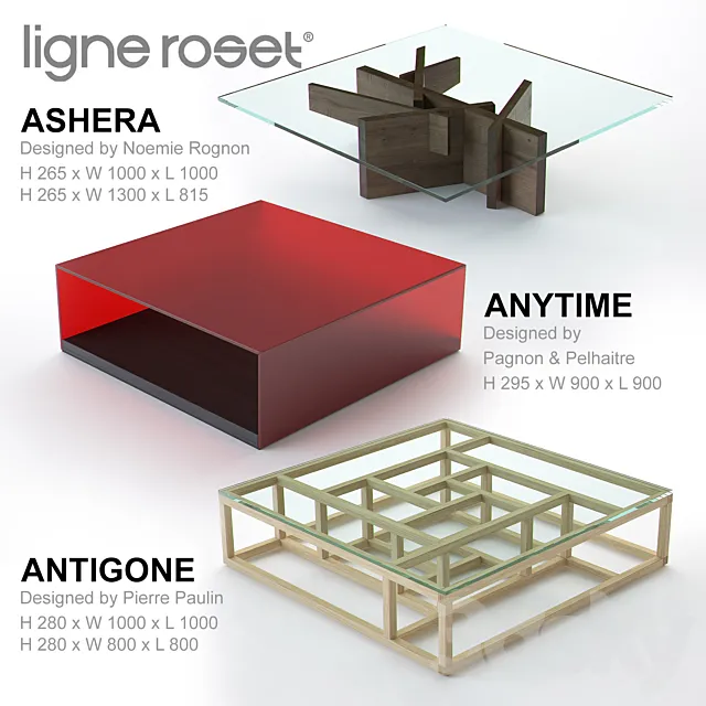 LIGNE ROSET Low Tables Collection I 3D Model