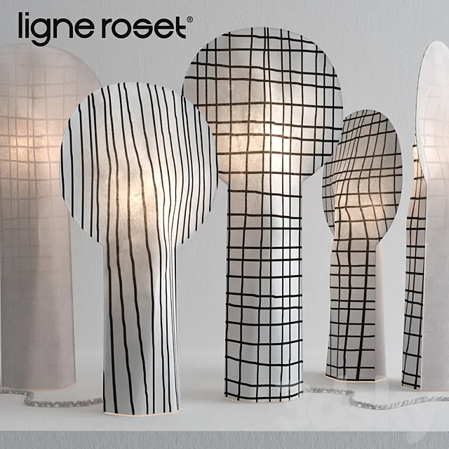 LIGNE ROSET paper lamps rene barba 3DModel