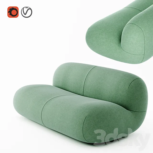 Ligne Roset Pukka Sofa 3D Model