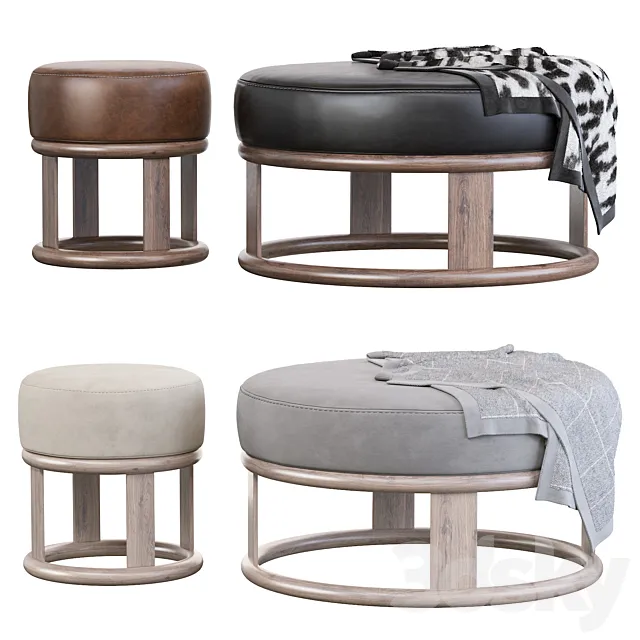 Likewise Pouf and Ottoman 3DModel Likewise Pouf and Ottoman 3DModel