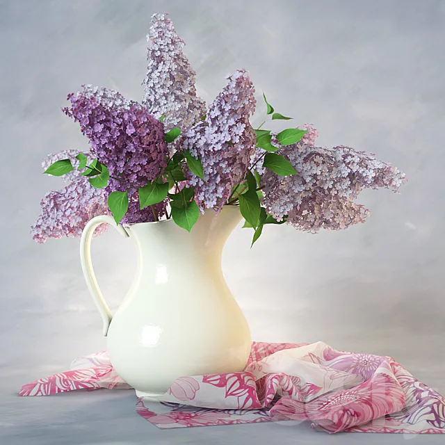 Lilac Bouquet in Vase 3DModel