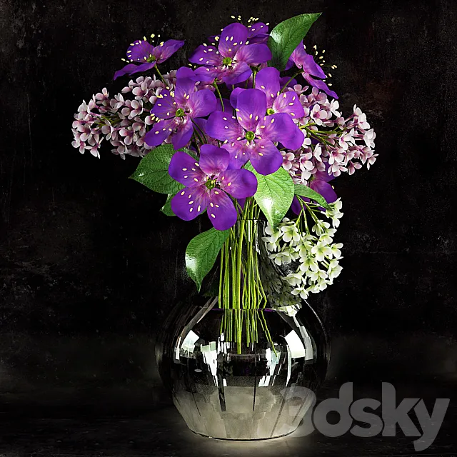 Lilacs in a Vase 3DModel