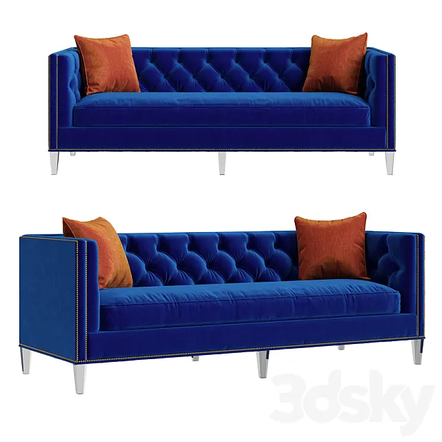 Lillian August for Hickory White LA6154S Wright Modern Sofa 3D Model Lillian August for Hickory White LA6154S Wright Modern Sofa 3D Model