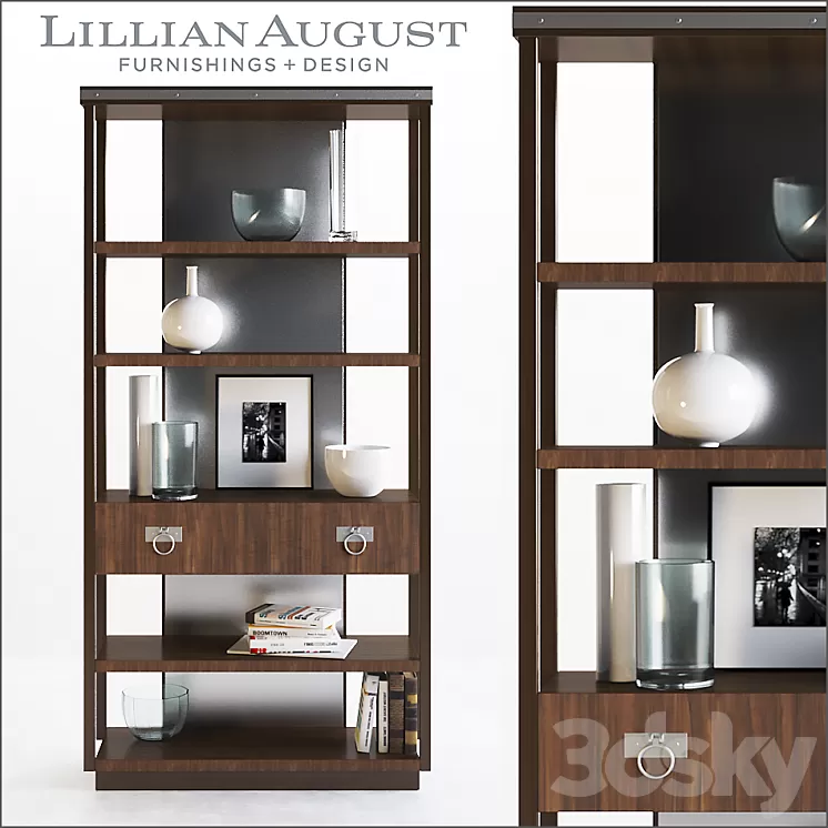 Lillian August Walker Bookcase 3D Model