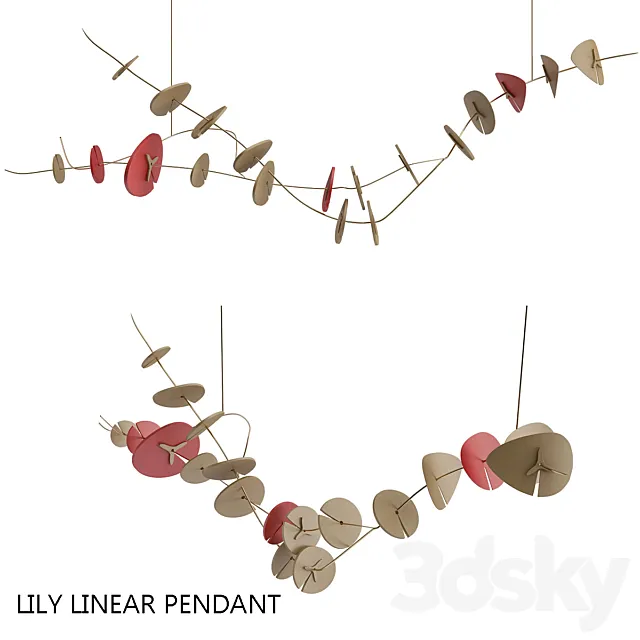 Lily Linear Pendant 3DModel