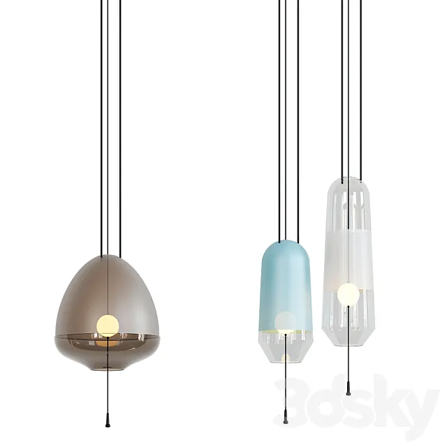 Limpid: Handblown Glass Lights from VANTOT 3D Model