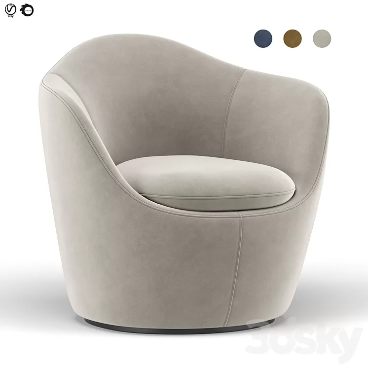 Lina swivel chair 3D Model Lina swivel chair 3D Model
