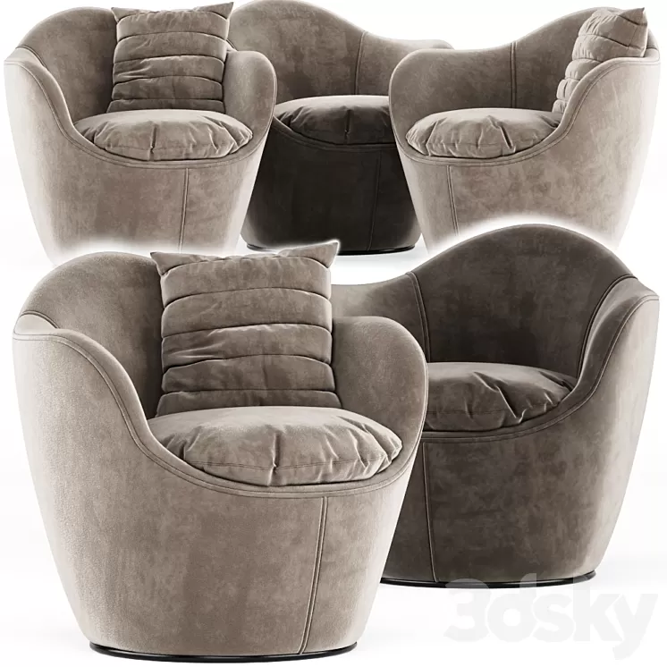 Lína swivel chair 3D Model