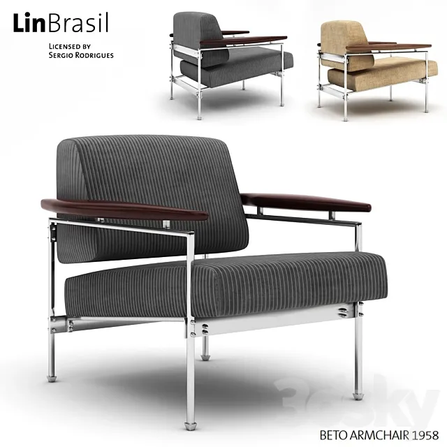 LINBRASIL BETO ARMCHAIR 1958 3DModel