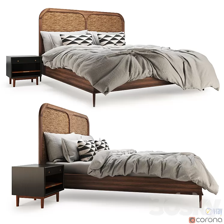 Lind & Almond – Sanders Bed 3D Model