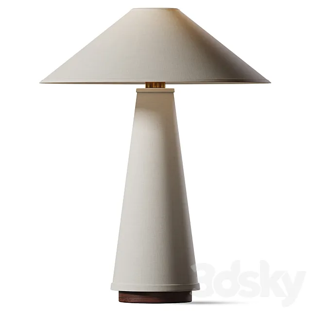 Linden Table Lamp Cream 3D Model