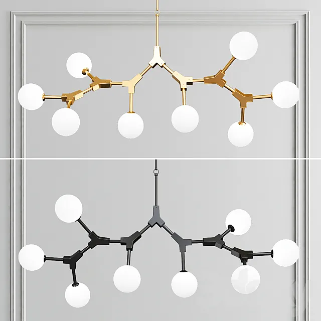 Lindsey Modern Luster G4 Led Chandelier 3D Model
