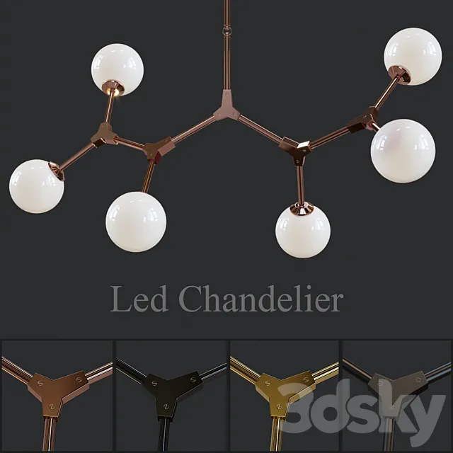 Lindsey Modern Luster G4 Led Chandelier 3D Model Lindsey Modern Luster G4 Led Chandelier 3D Model