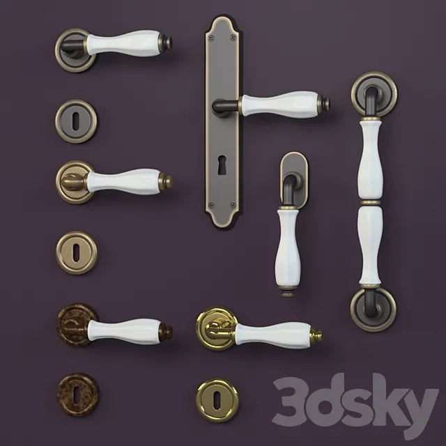 Linea Cali doorknobs erica 3DModel