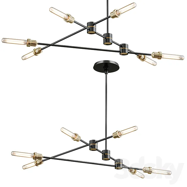 Linear chandelier 3D Model