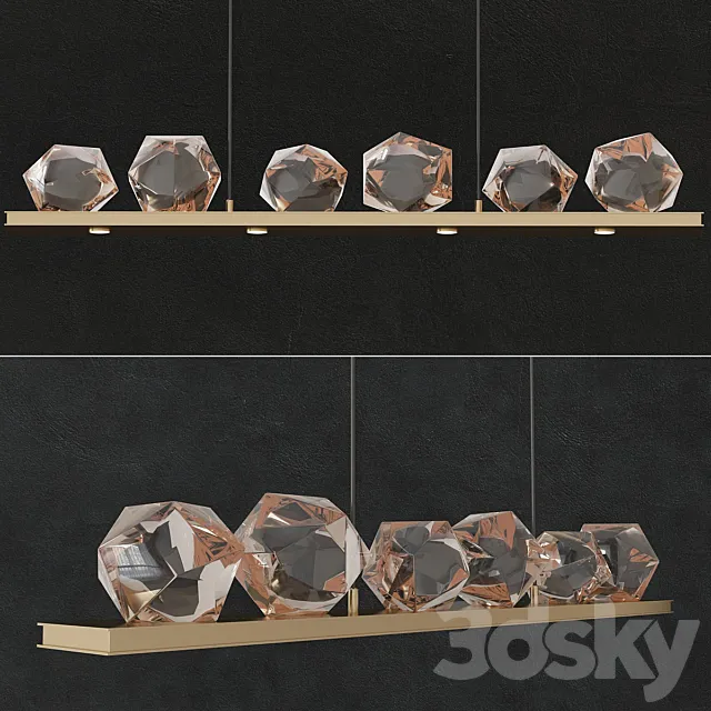 Linear Chandelier 6 3D Model