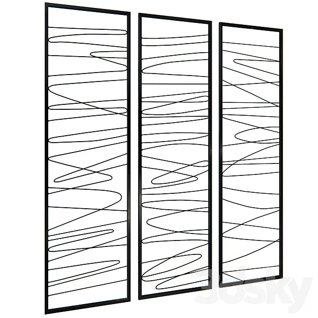 Linear Wall Art by Steven Sabados 3D Model Linear Wall Art by Steven Sabados 3D Model