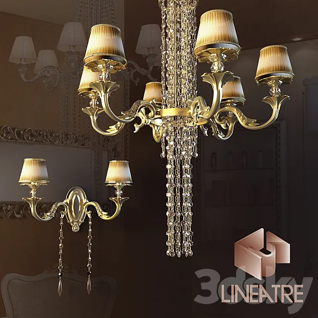 Lineatre _ Gold Componibile 3DModel Lineatre _ Gold Componibile 3DModel