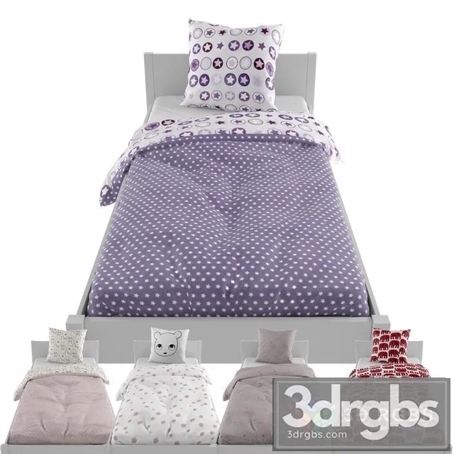 Linen Bed 2 3D Model Download