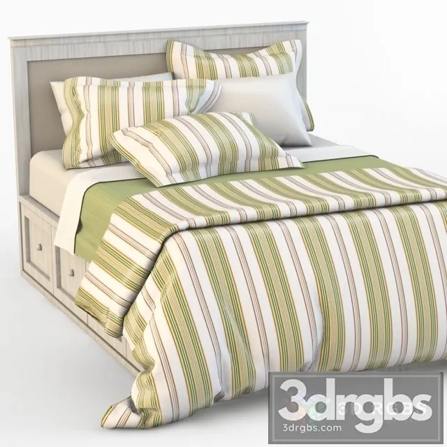 Linen Bed 3D Model Download