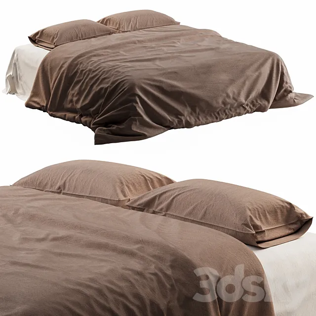 Linen bed linen Zara Home 04 3D Model Linen bed linen Zara Home 04 3D Model