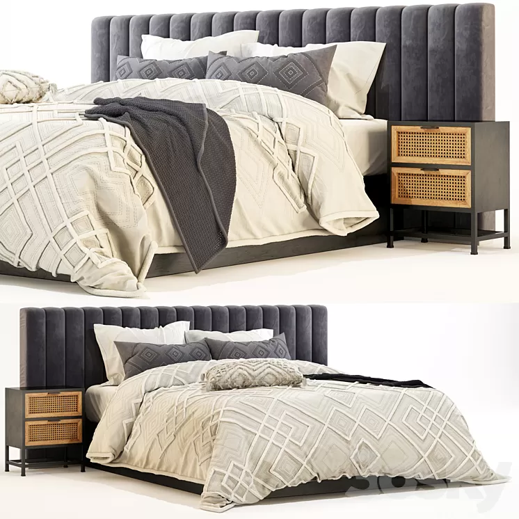 Linen house Bed 3D Model Linen house Bed 3D Model