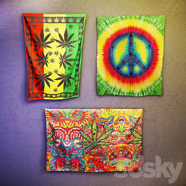 Linens hippie rasta 3D Model Linens hippie rasta 3D Model
