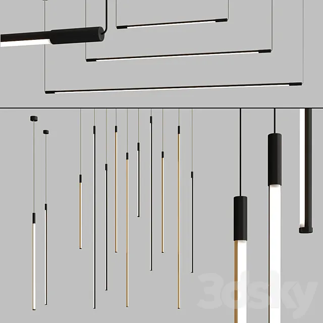 LINES pendant light collection 3D Model
