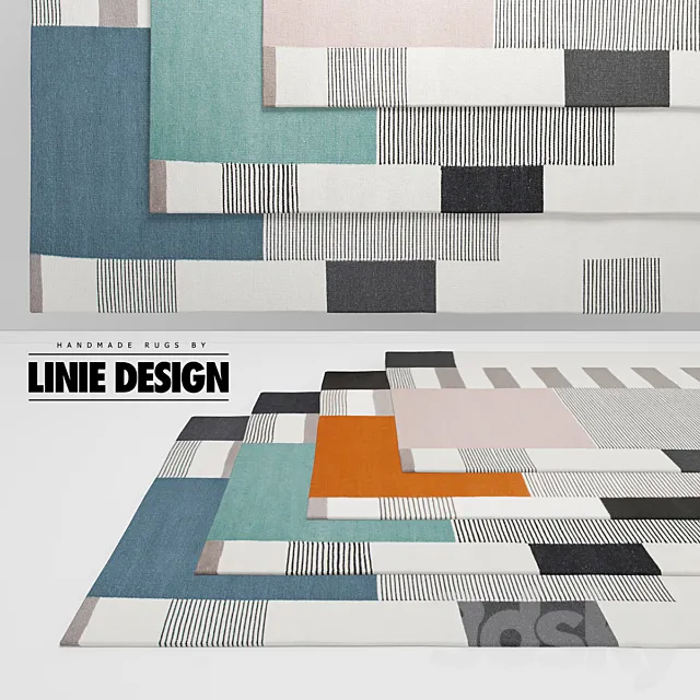 Linie Design Graphic Rugs 3D Model Linie Design Graphic Rugs 3D Model