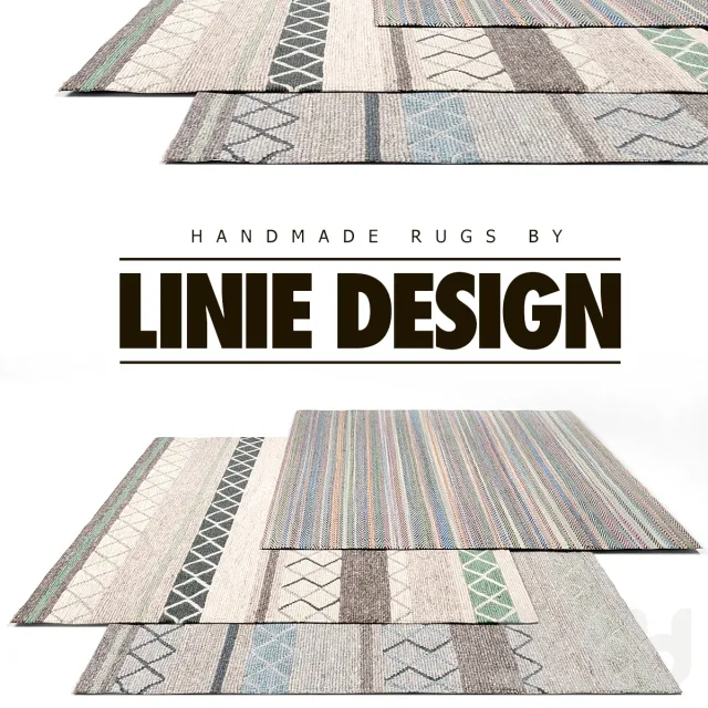 LInie Design Rug Set 13 3D Model LInie Design Rug Set 13 3D Model
