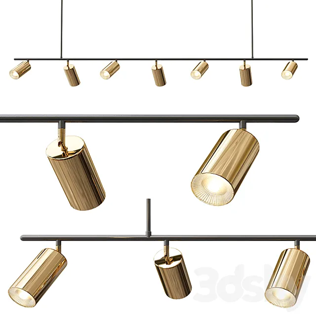 Lino Modern Pendant 7 light 3D Model