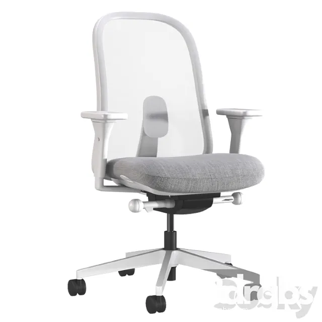 Lino office swivel chair with armrests by herman miller 2 3D Model Download