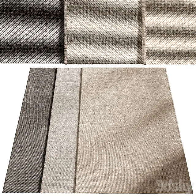 Lint-free carpet Wool Line 3D Model