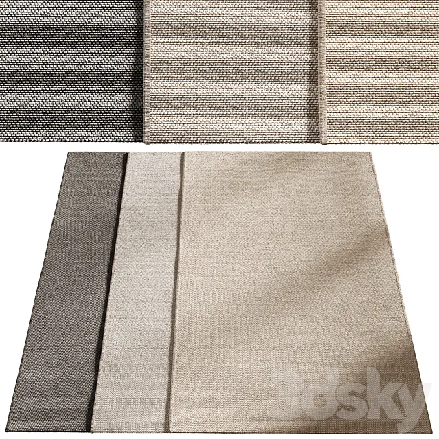 Lint-free carpet Wool Line 3D Model Lint-free carpet Wool Line 3D Model