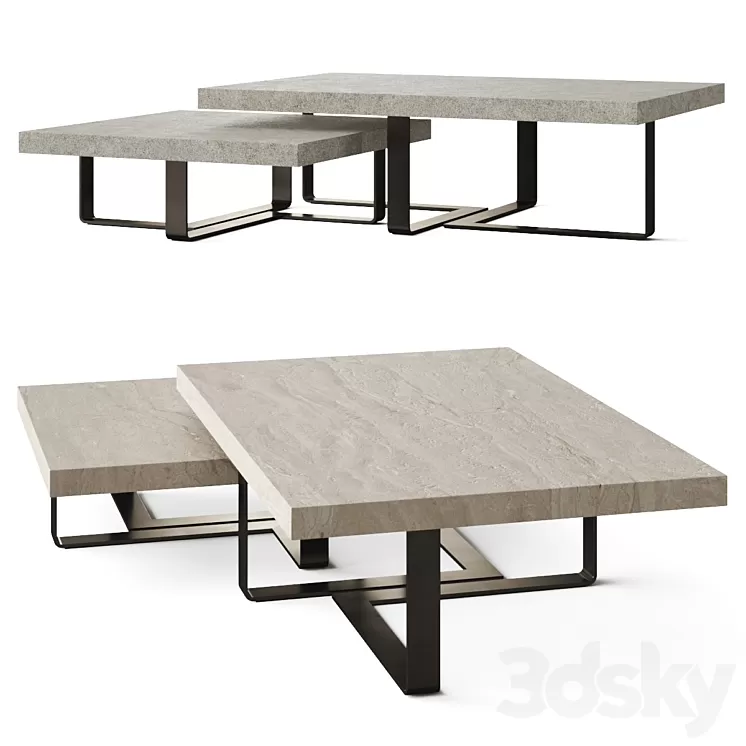 Linteloo Malibu Coffee Tables 3D Model Free Download