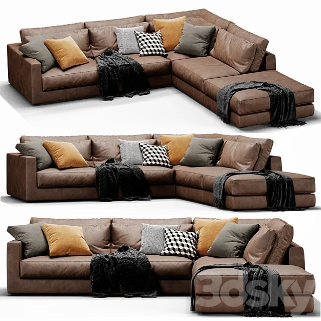 Linteloo Mauro Leather Sectional 3D Model Linteloo Mauro Leather Sectional 3D Model