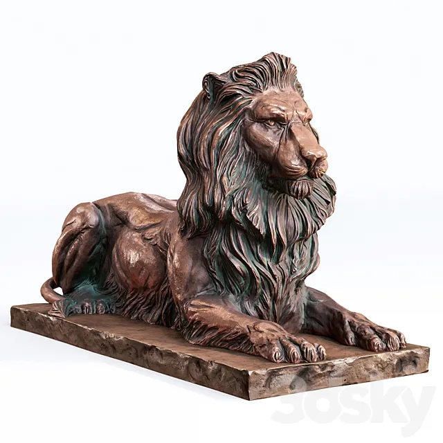 Lion Sculpture 3D Model Lion Sculpture 3D Model