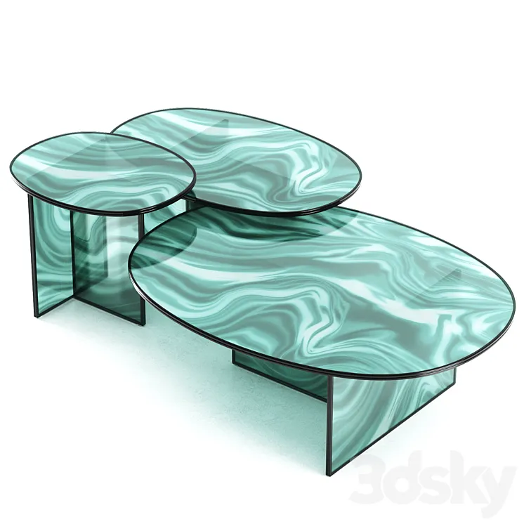 Liquefy Crystal Coffee Table by Glas Italia 3D Model Free Download