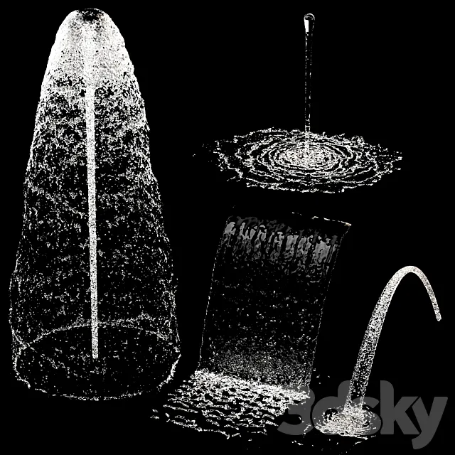 liquid water fountain 3DModel