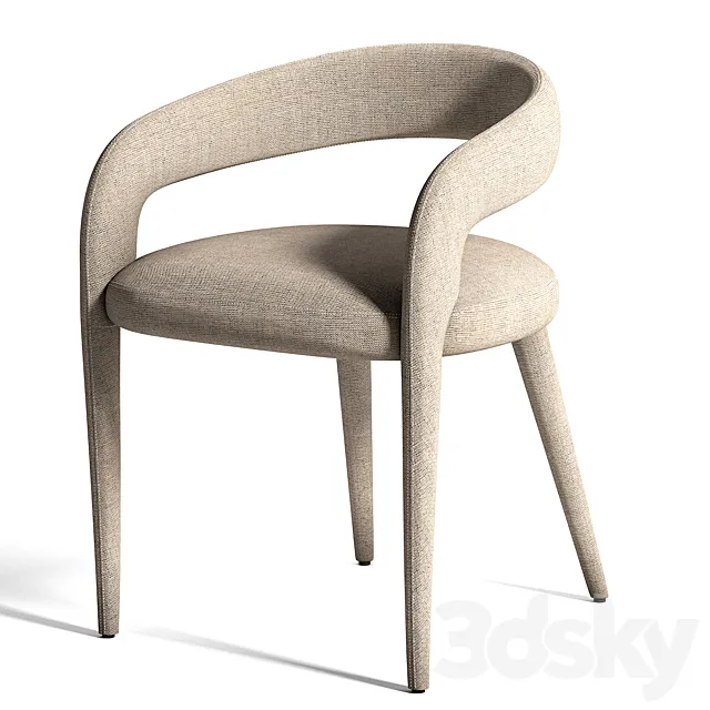 LISETTE GRAY DINING CHAIR 3D Model LISETTE GRAY DINING CHAIR 3D Model