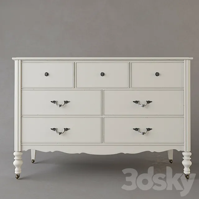 lisette wide dresser 3DModel