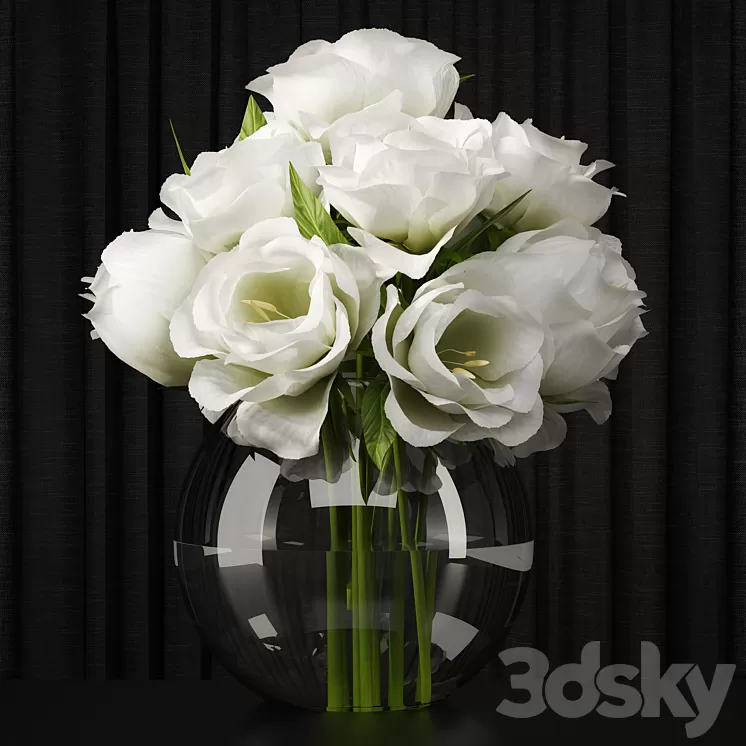 Lisianthus centerpiece 3D Model