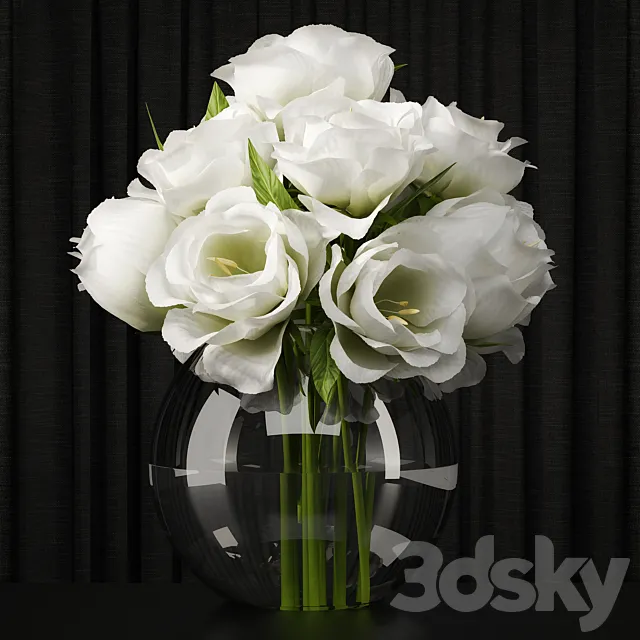 Lisianthus centerpiece 3DModel Lisianthus centerpiece 3DModel