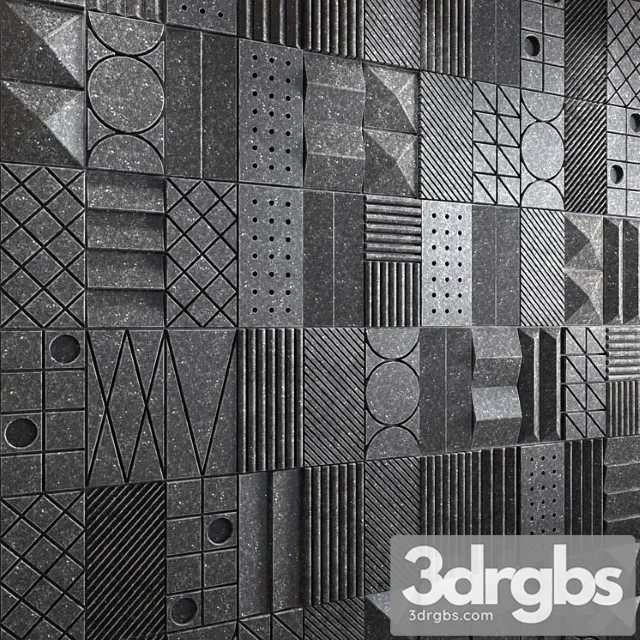 Lithea maioliche di pietra 3d wall tiles 3D Model Download